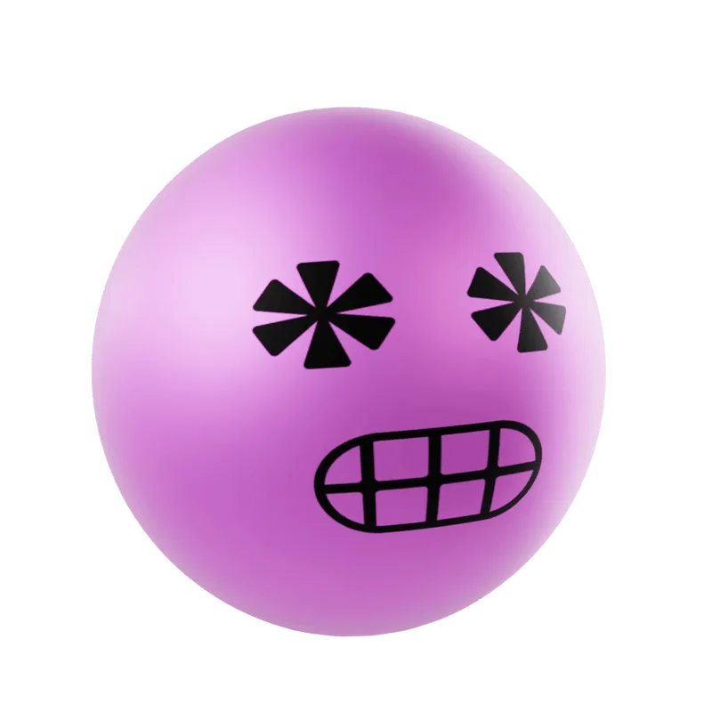 A 3D sphere in pink and lilac.